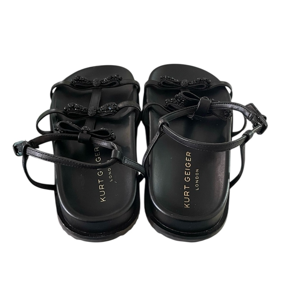 Kurt Geiger London Women's Black Embellished‎ Pierra Drench Sandals Size EU39 - Picture 6 of 8